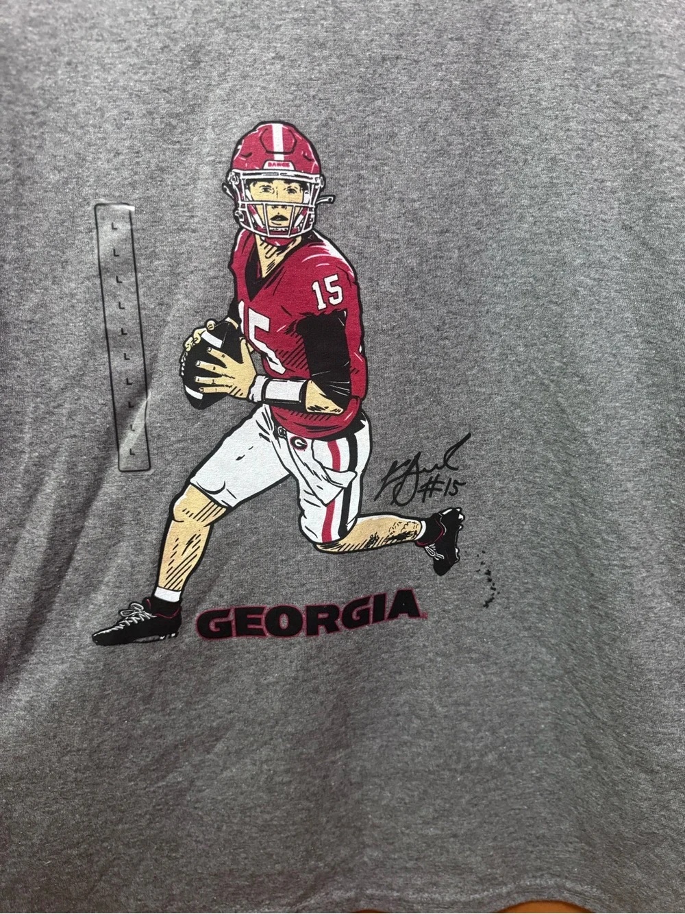 Bundle 4 $10 items for $30 Georgia Youth Gray Graphic Football Tee Large